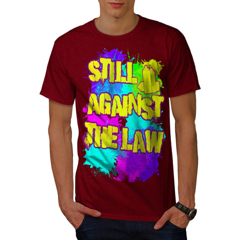 Graffiti Against Law Mens T-Shirt