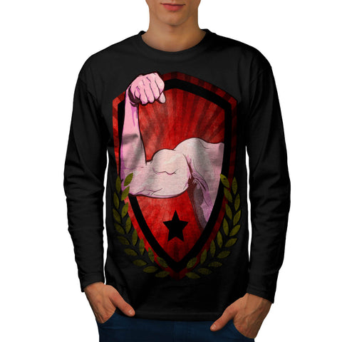 Muscle Arm Champion Mens Long Sleeve T-Shirt