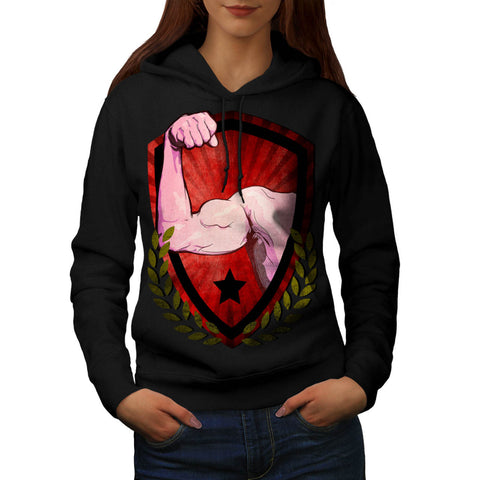 Muscle Arm Champion Womens Hoodie