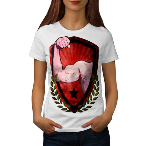 Muscle Arm Champion Womens T-Shirt