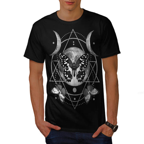 Moon Cycle Butterfly Mens T-Shirt