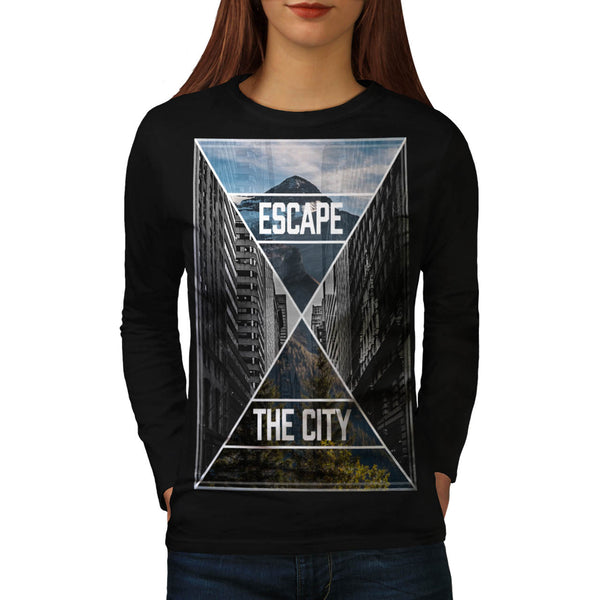 Escape The City Rest Womens Long Sleeve T-Shirt