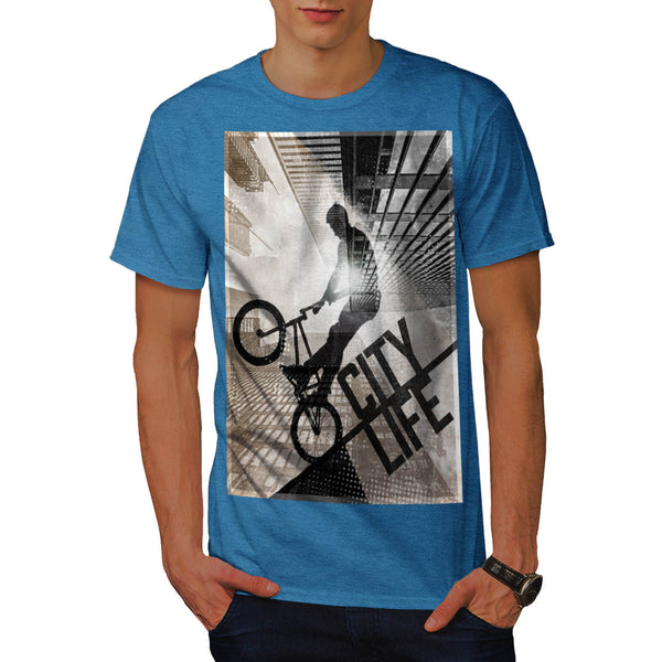 City Life Bicyclist Mens T-Shirt