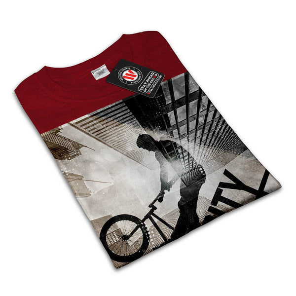 City Life Bicyclist Womens T-Shirt