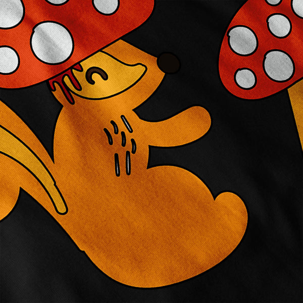 Squirrel Mushroom Womens Long Sleeve T-Shirt
