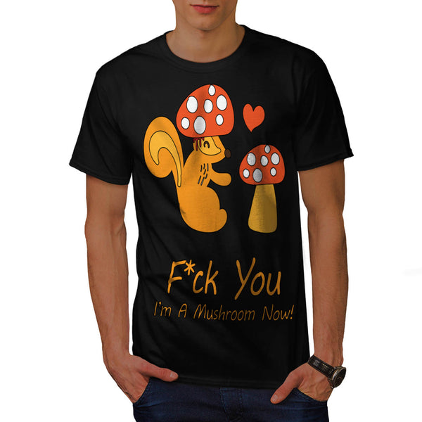 Squirrel Mushroom Mens T-Shirt