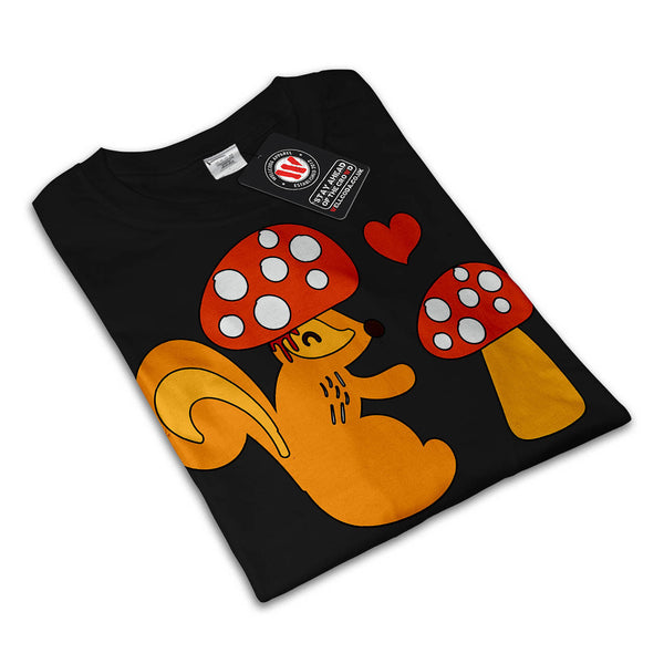 Squirrel Mushroom Womens T-Shirt