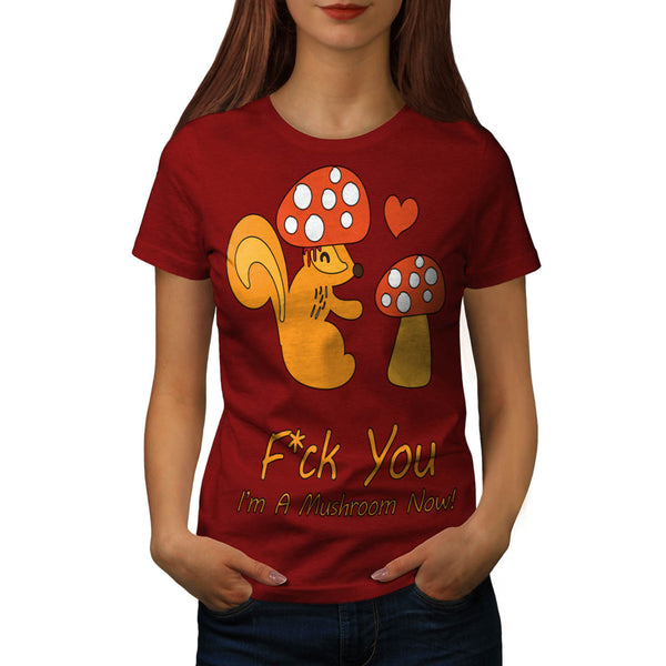 Squirrel Mushroom Womens T-Shirt