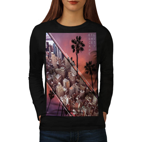 City Escape Holiday Womens Long Sleeve T-Shirt