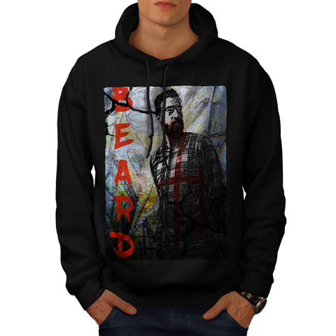 Beard Thunder Human Mens Hoodie