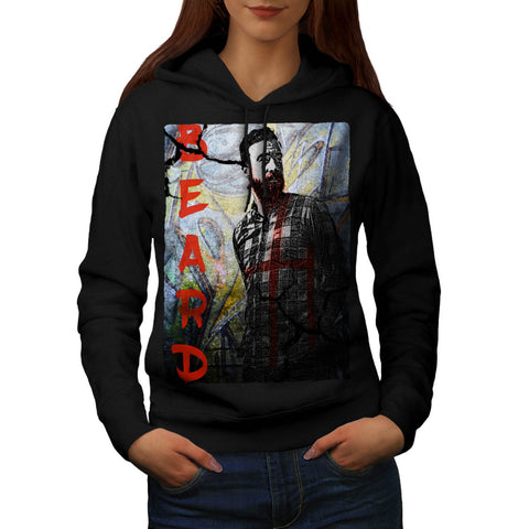 Beard Thunder Human Womens Hoodie
