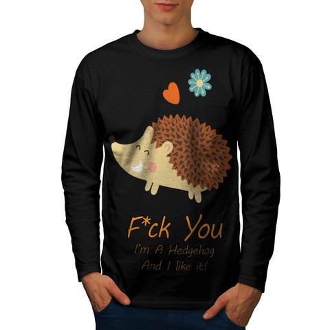 Animal Hedgehog Love Mens Long Sleeve T-Shirt