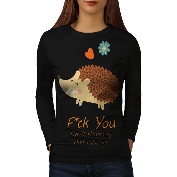 Animal Hedgehog Love Womens Long Sleeve T-Shirt