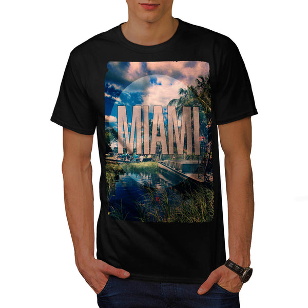 Miami City Sight Hot Mens T-Shirt