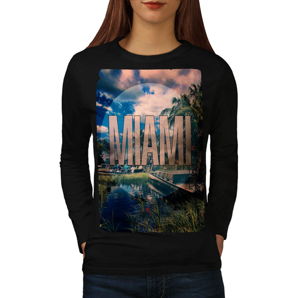 Miami City Sight Hot Womens Long Sleeve T-Shirt