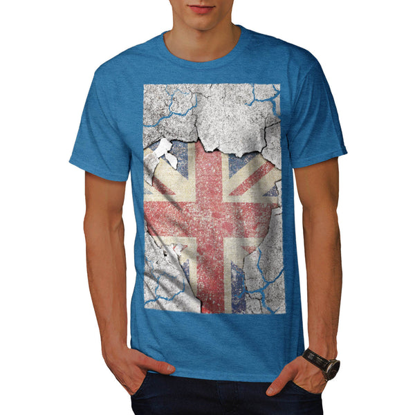 Wall Crack UK Flag Mens T-Shirt