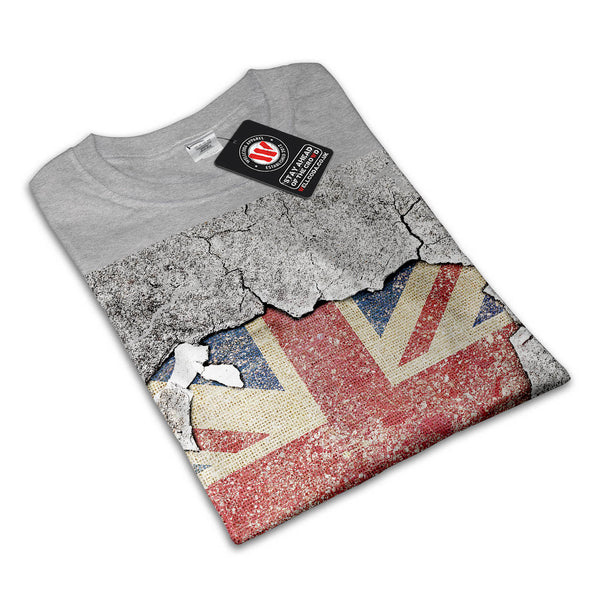 Wall Crack UK Flag Mens T-Shirt