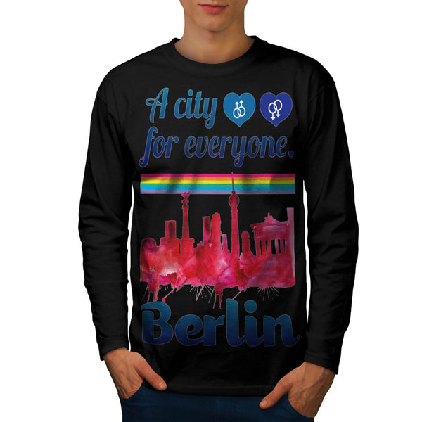 Berlin For Everyone Mens Long Sleeve T-Shirt