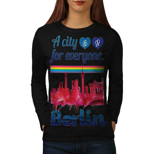 Berlin For Everyone Womens Long Sleeve T-Shirt