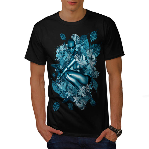 Garden Robot Girl Mens T-Shirt