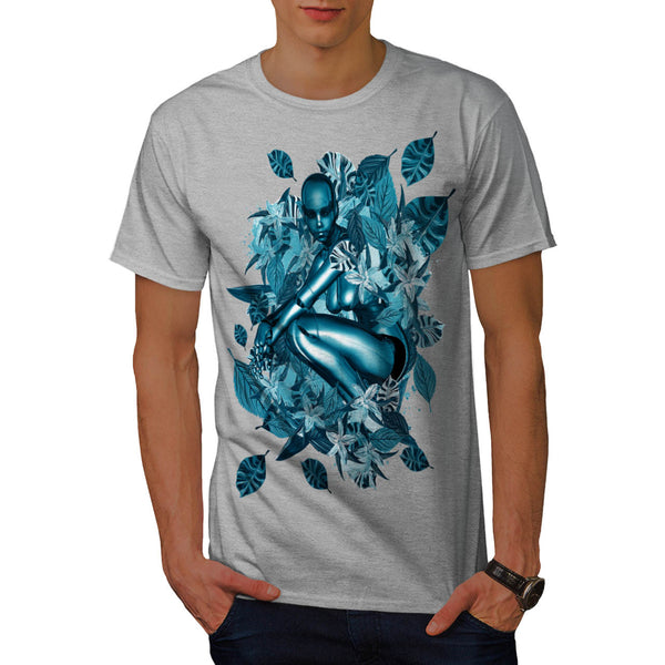 Garden Robot Girl Mens T-Shirt