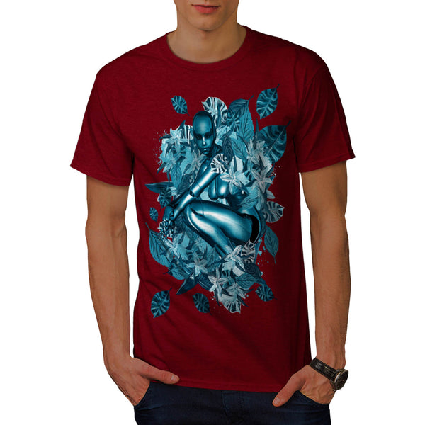 Garden Robot Girl Mens T-Shirt