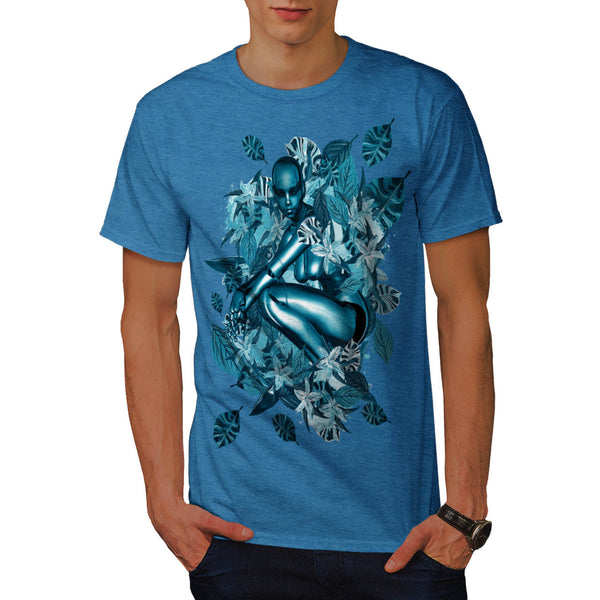 Garden Robot Girl Mens T-Shirt