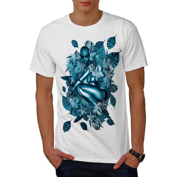 Garden Robot Girl Mens T-Shirt