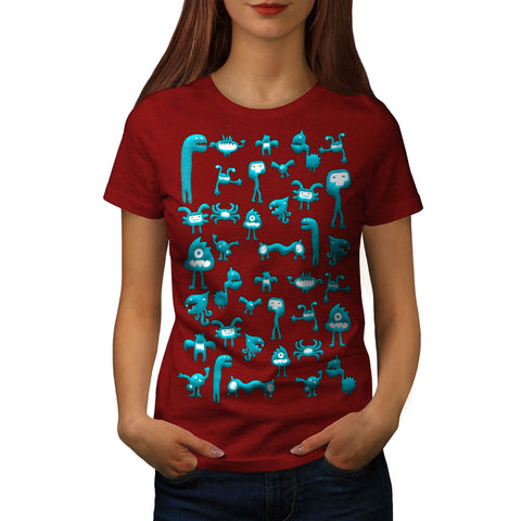 Blue Monster Buddy Womens T-Shirt