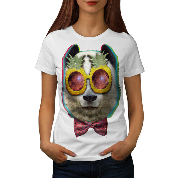 Pineapple Eye Panda Womens T-Shirt