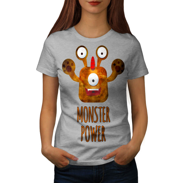 Cute Monster Power Womens T-Shirt