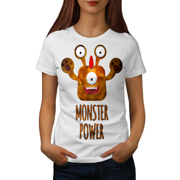 Cute Monster Power Womens T-Shirt