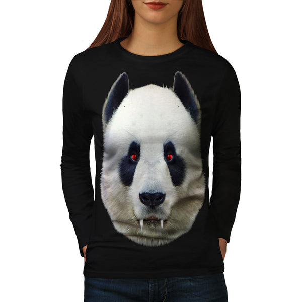 Predator Panda Bear Womens Long Sleeve T-Shirt