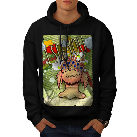 Freaky Monster Eye Mens Hoodie