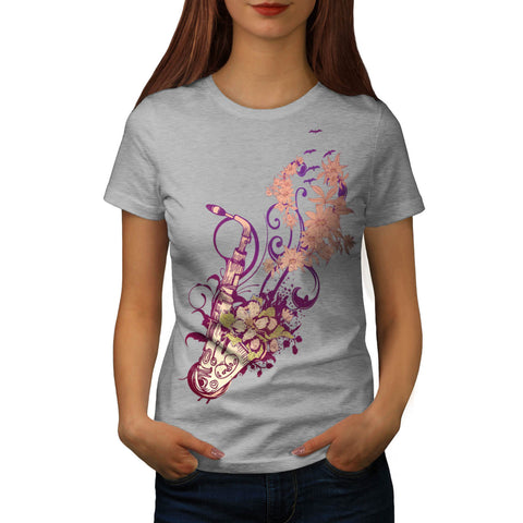 Saxophone Jazzy Tune Womens T-Shirt