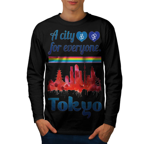 Friendly Tokyo City Mens Long Sleeve T-Shirt