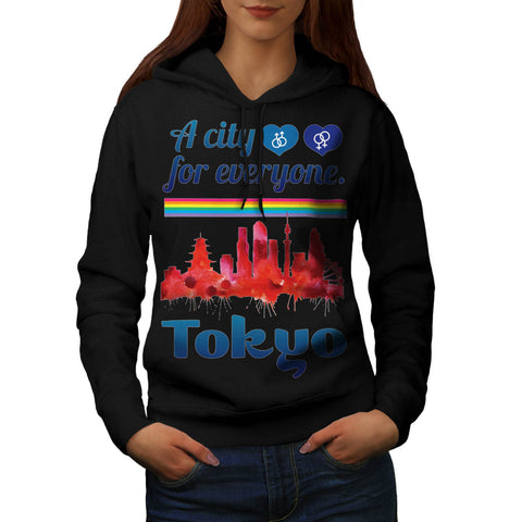 Friendly Tokyo City Womens Hoodie