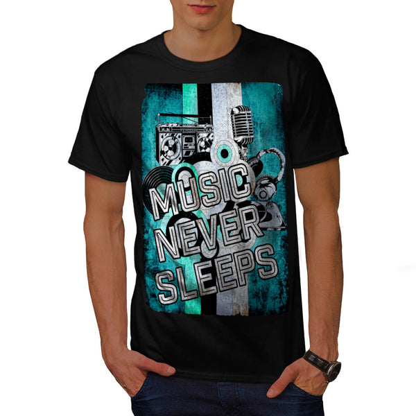 Music Never Sleeps Mens T-Shirt