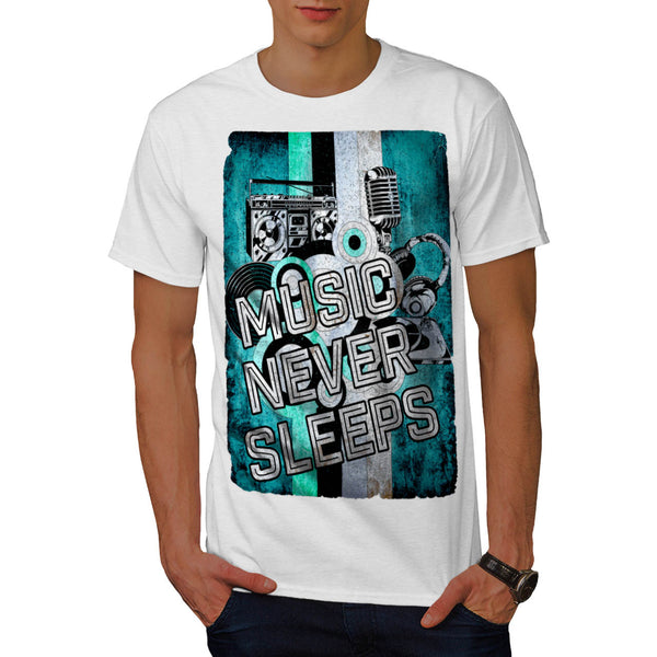 Music Never Sleeps Mens T-Shirt