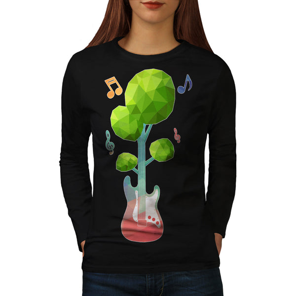 Cosmic Guitar Tree Womens Long Sleeve T-Shirt