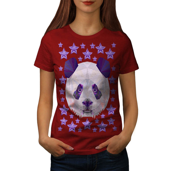 Polygonal Panda Bear Womens T-Shirt