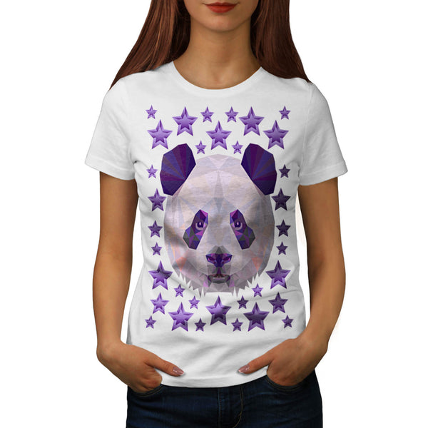 Polygonal Panda Bear Womens T-Shirt