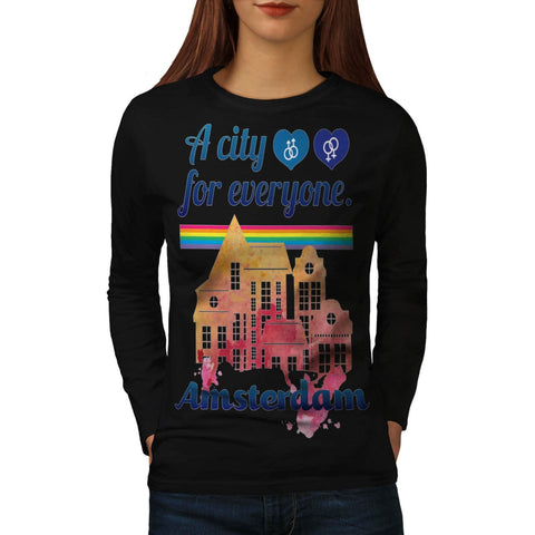 Amsterdam Everyone Womens Long Sleeve T-Shirt