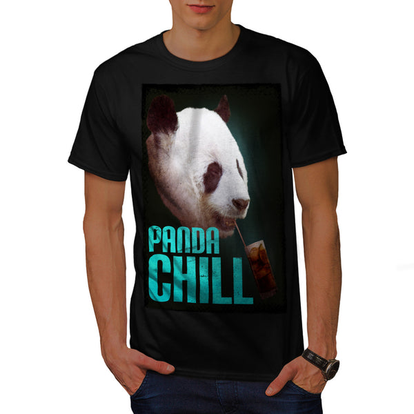 Drinking Panda Chill Mens T-Shirt