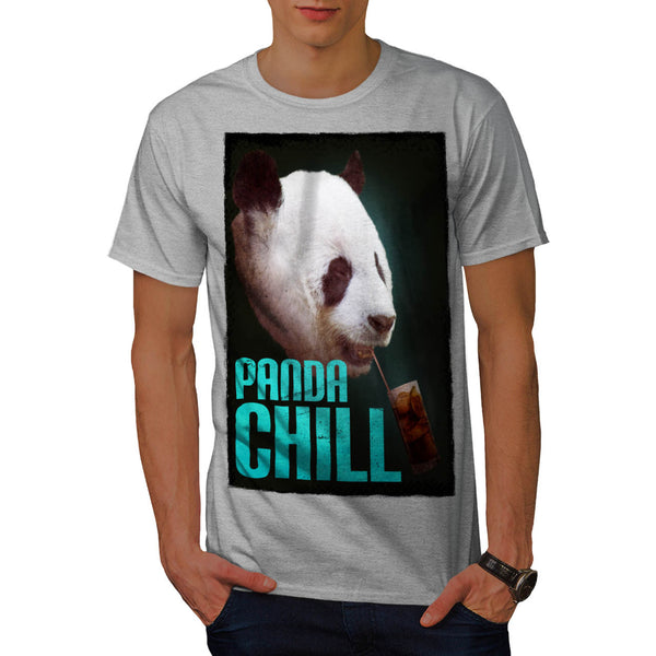 Drinking Panda Chill Mens T-Shirt