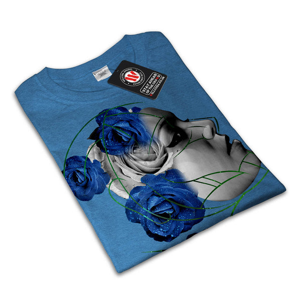 Blue Rose Lady Charm Mens T-Shirt