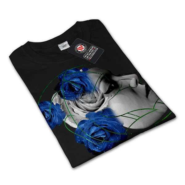 Blue Rose Lady Charm Mens Long Sleeve T-Shirt