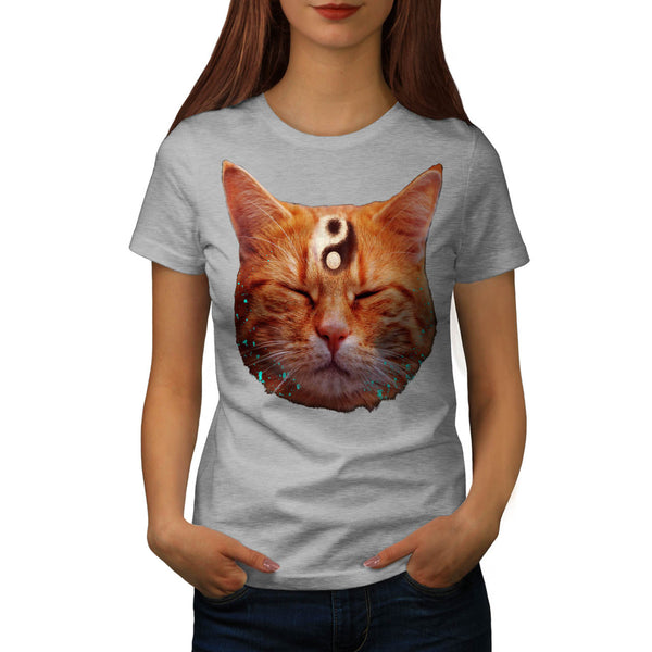 Meditation Zen Cat Womens T-Shirt