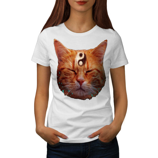 Meditation Zen Cat Womens T-Shirt