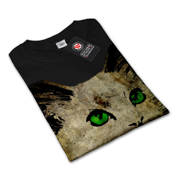 Fluffy Cat Imprint Mens Long Sleeve T-Shirt